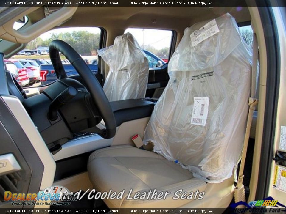 2017 Ford F150 Lariat SuperCrew 4X4 White Gold / Light Camel Photo #11