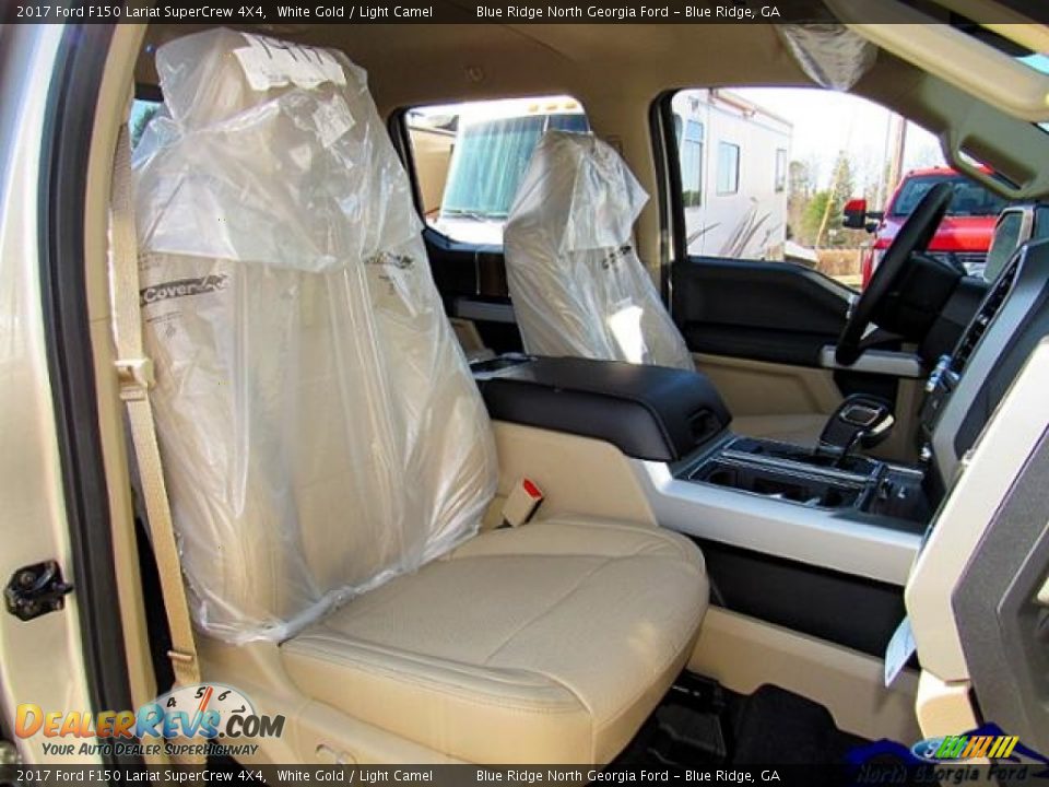 2017 Ford F150 Lariat SuperCrew 4X4 White Gold / Light Camel Photo #12
