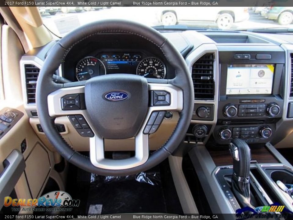 2017 Ford F150 Lariat SuperCrew 4X4 White Gold / Light Camel Photo #16