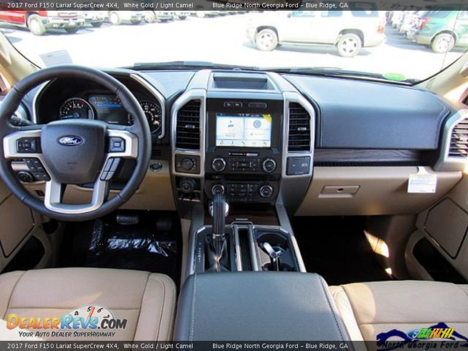 2017 Ford F150 Lariat SuperCrew 4X4 White Gold / Light Camel Photo #17
