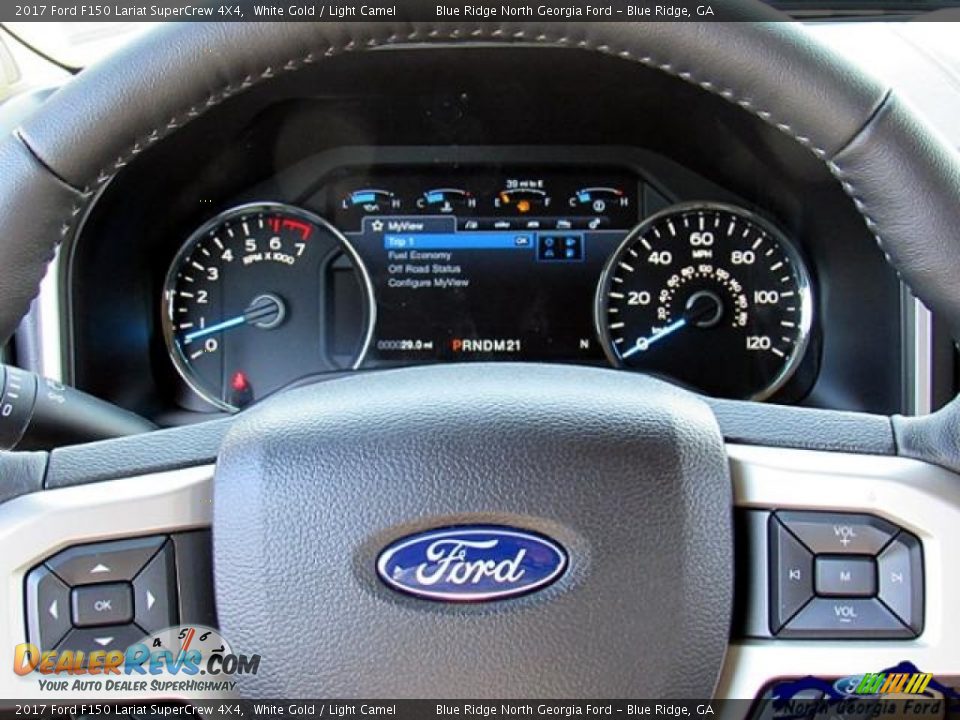 2017 Ford F150 Lariat SuperCrew 4X4 White Gold / Light Camel Photo #19
