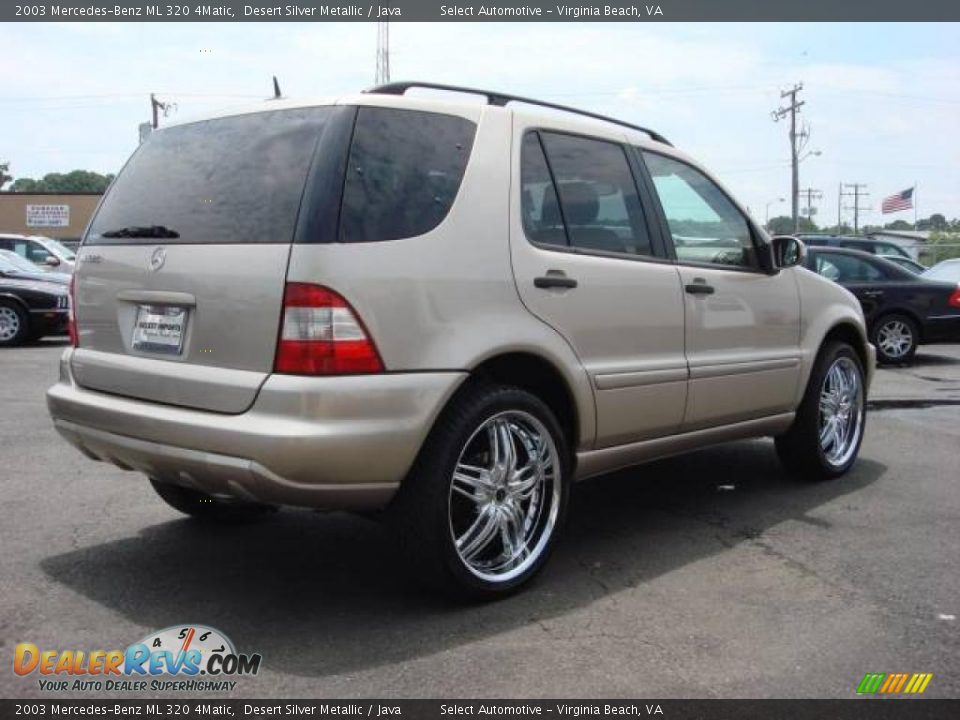 2003 MercedesBenz ML 320 4Matic Desert Silver Metallic / Java Photo 6