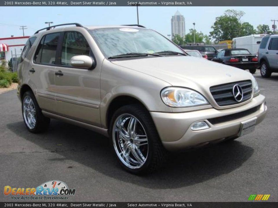 2003 MercedesBenz ML 320 4Matic Desert Silver Metallic / Java Photo 8