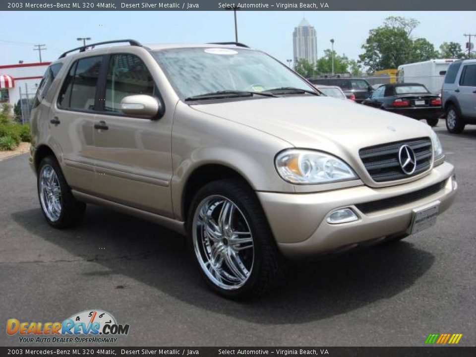 2003 Mercedes-Benz ML 320 4Matic Desert Silver Metallic / Java Photo #8