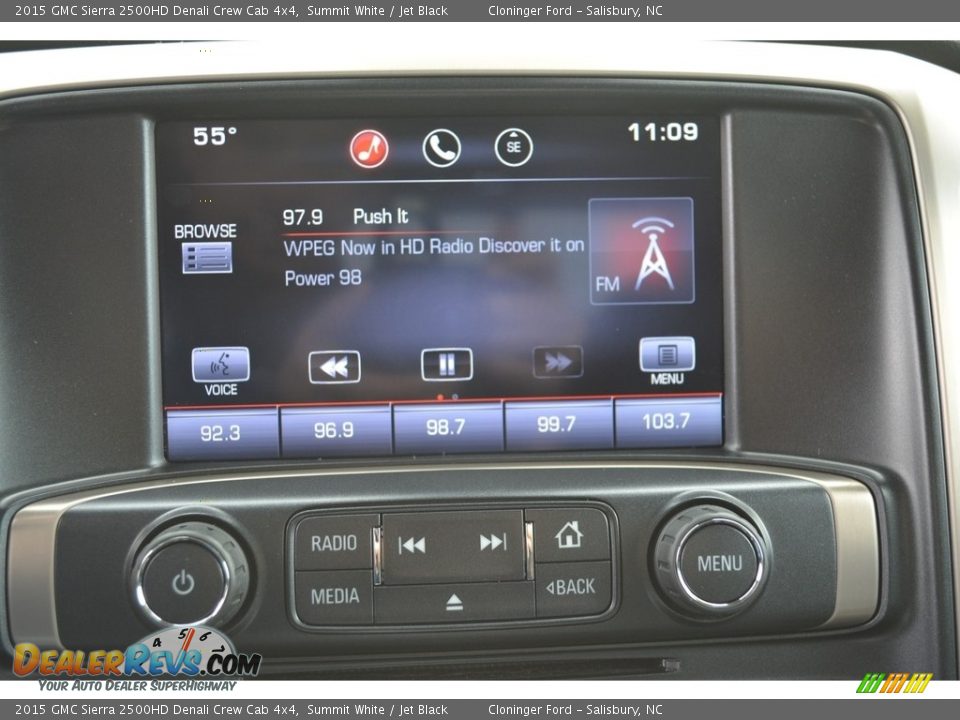 2015 GMC Sierra 2500HD Denali Crew Cab 4x4 Summit White / Jet Black Photo #18