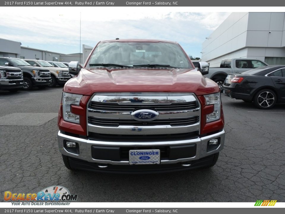 2017 Ford F150 Lariat SuperCrew 4X4 Ruby Red / Earth Gray Photo #4