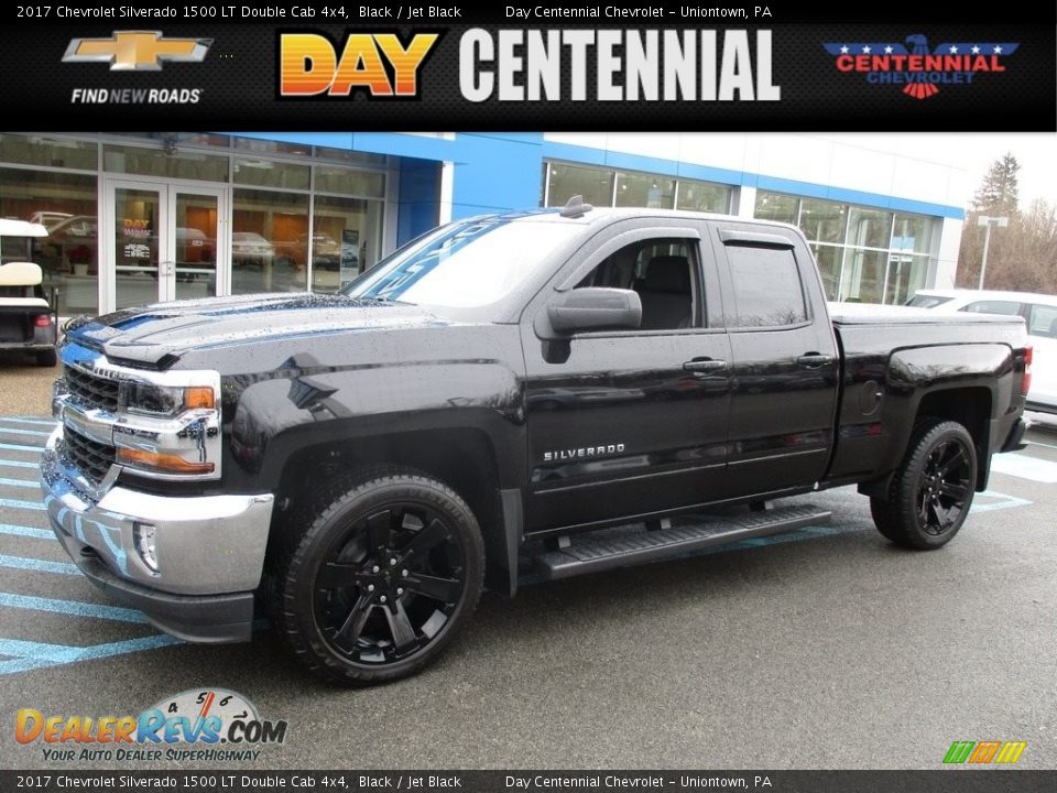 2017 Chevrolet Silverado 1500 LT Double Cab 4x4 Black / Jet Black Photo #1