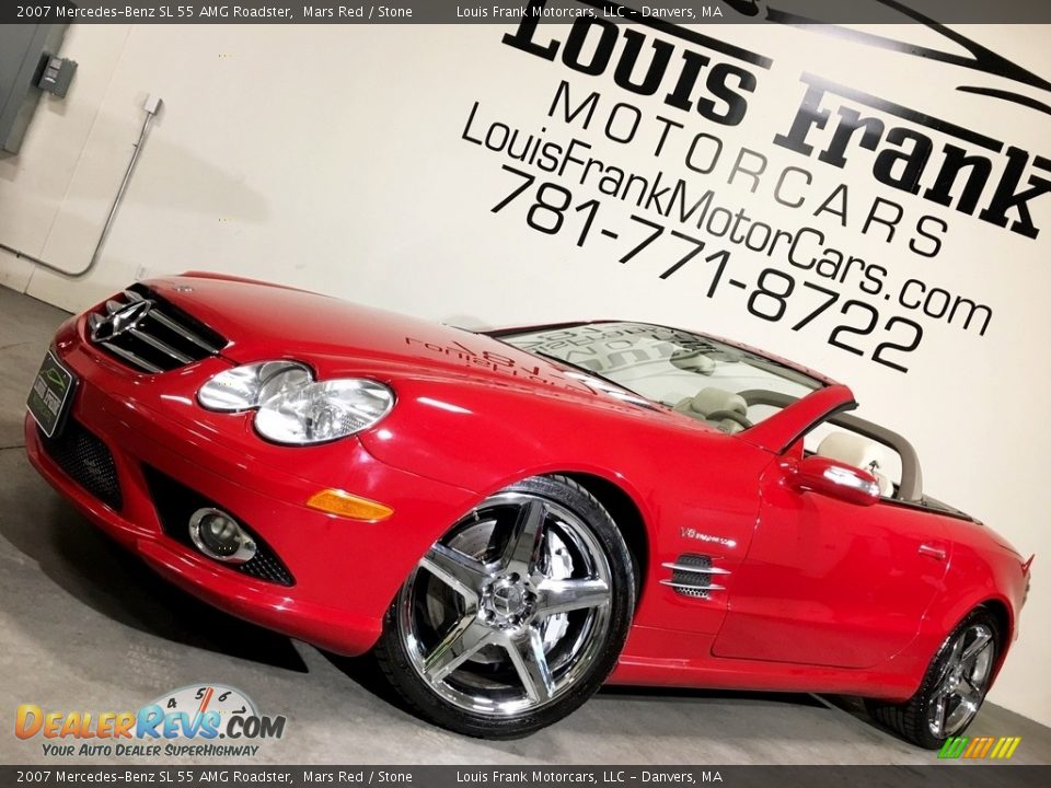 2007 Mercedes-Benz SL 55 AMG Roadster Mars Red / Stone Photo #2