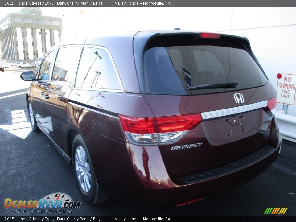 2015 Honda Odyssey EX-L Dark Cherry Pearl / Beige Photo #4