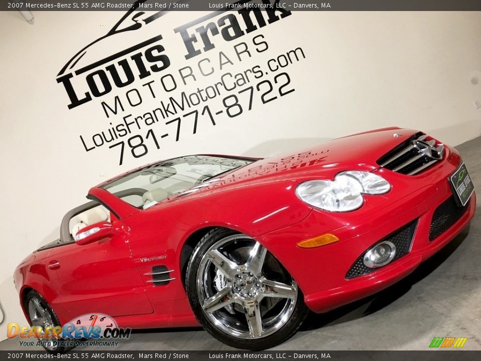2007 Mercedes-Benz SL 55 AMG Roadster Mars Red / Stone Photo #4