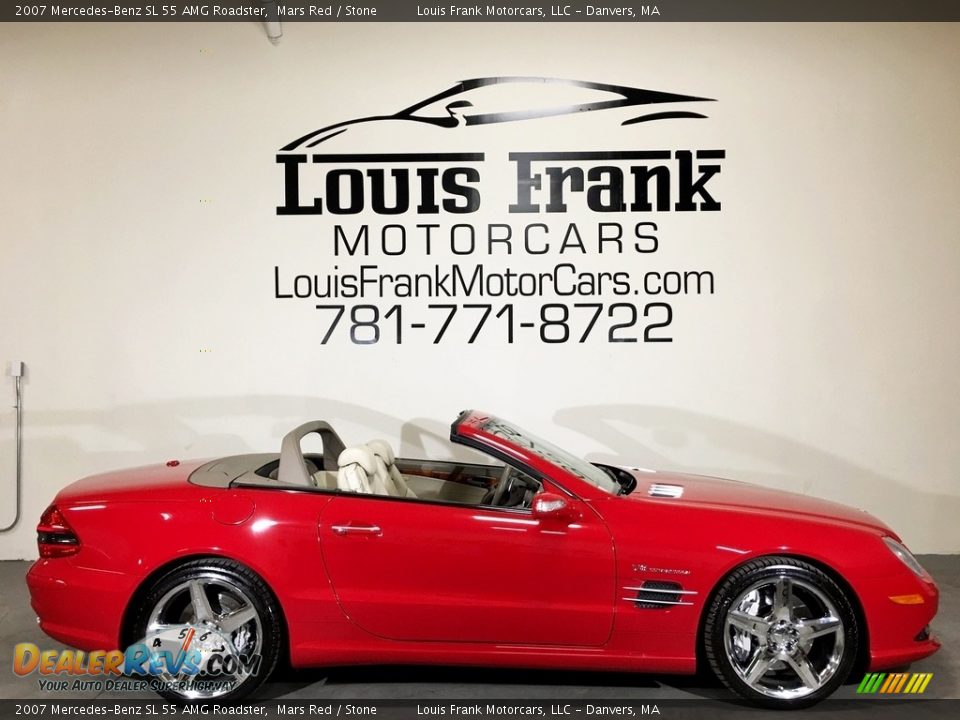 2007 Mercedes-Benz SL 55 AMG Roadster Mars Red / Stone Photo #6