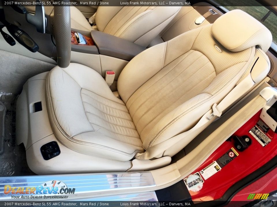 2007 Mercedes-Benz SL 55 AMG Roadster Mars Red / Stone Photo #14