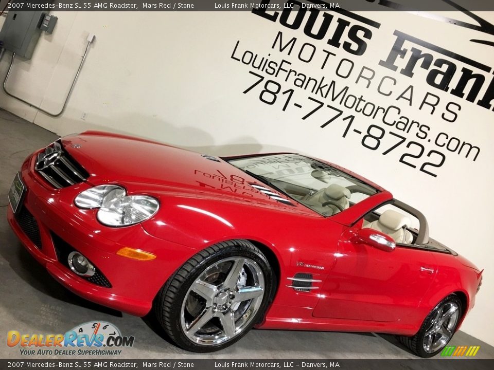 2007 Mercedes-Benz SL 55 AMG Roadster Mars Red / Stone Photo #16