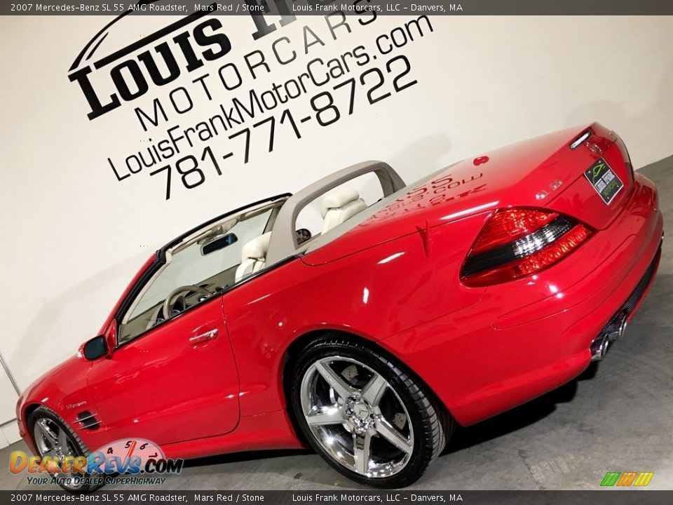 2007 Mercedes-Benz SL 55 AMG Roadster Mars Red / Stone Photo #18