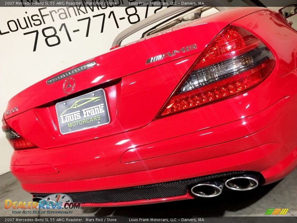 2007 Mercedes-Benz SL 55 AMG Roadster Mars Red / Stone Photo #27