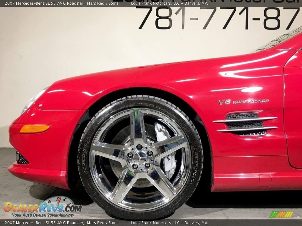 2007 Mercedes-Benz SL 55 AMG Roadster Mars Red / Stone Photo #30