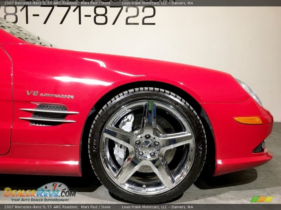 2007 Mercedes-Benz SL 55 AMG Roadster Mars Red / Stone Photo #31