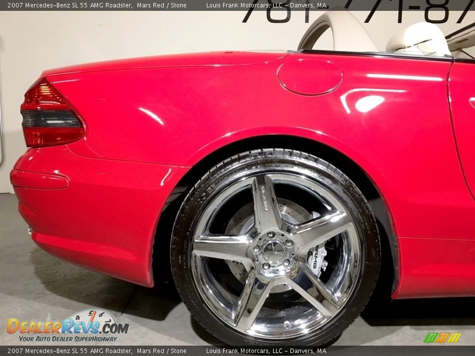 2007 Mercedes-Benz SL 55 AMG Roadster Mars Red / Stone Photo #35