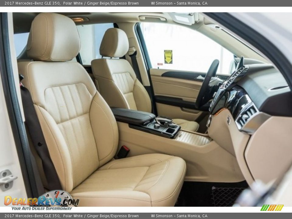 2017 Mercedes-Benz GLE 350 Polar White / Ginger Beige/Espresso Brown Photo #2
