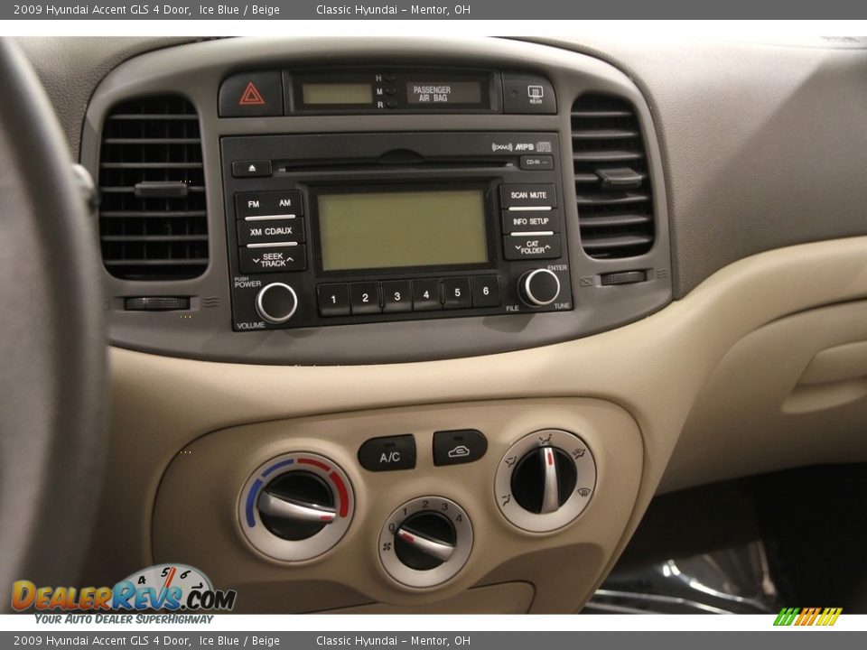 2009 Hyundai Accent GLS 4 Door Ice Blue / Beige Photo #9