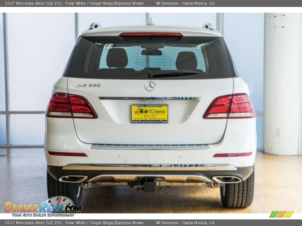 2017 Mercedes-Benz GLE 350 Polar White / Ginger Beige/Espresso Brown Photo #4