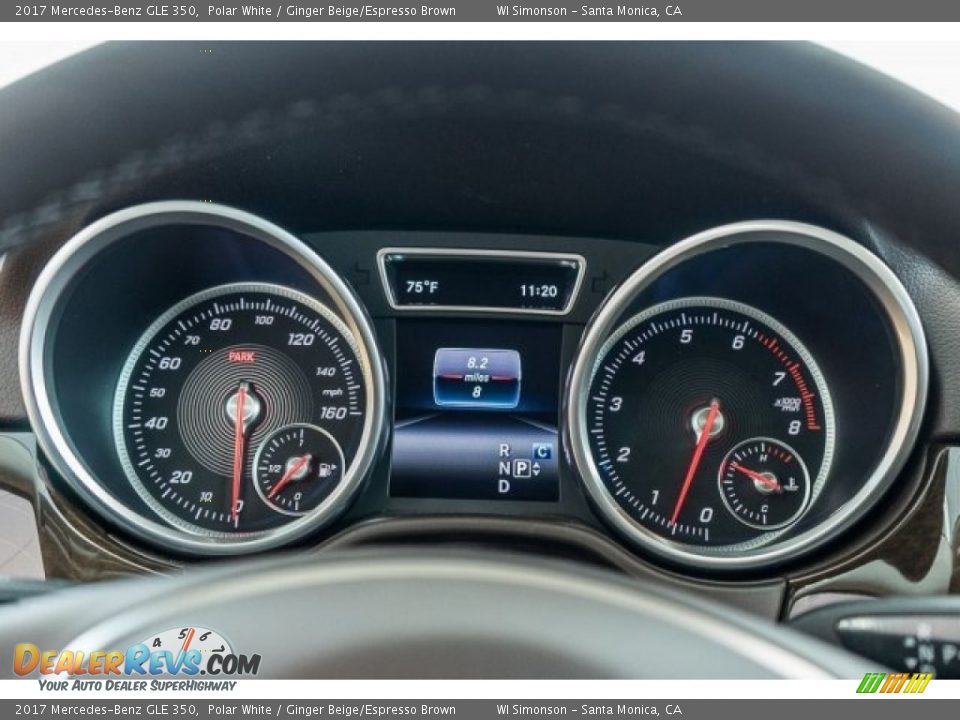 2017 Mercedes-Benz GLE 350 Polar White / Ginger Beige/Espresso Brown Photo #6