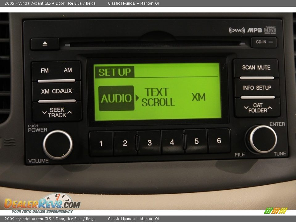 2009 Hyundai Accent GLS 4 Door Ice Blue / Beige Photo #11