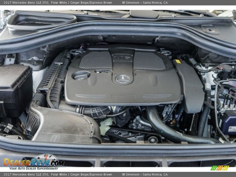 2017 Mercedes-Benz GLE 350 Polar White / Ginger Beige/Espresso Brown Photo #9