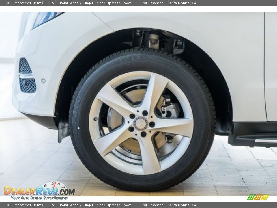 2017 Mercedes-Benz GLE 350 Polar White / Ginger Beige/Espresso Brown Photo #10