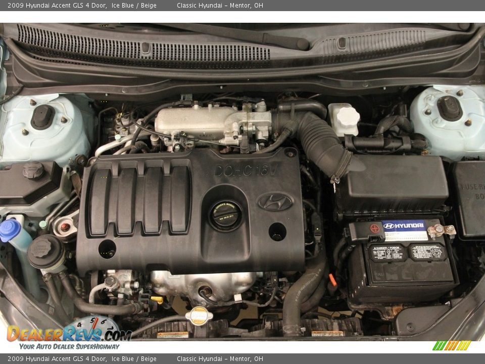 2009 Hyundai Accent GLS 4 Door Ice Blue / Beige Photo #21