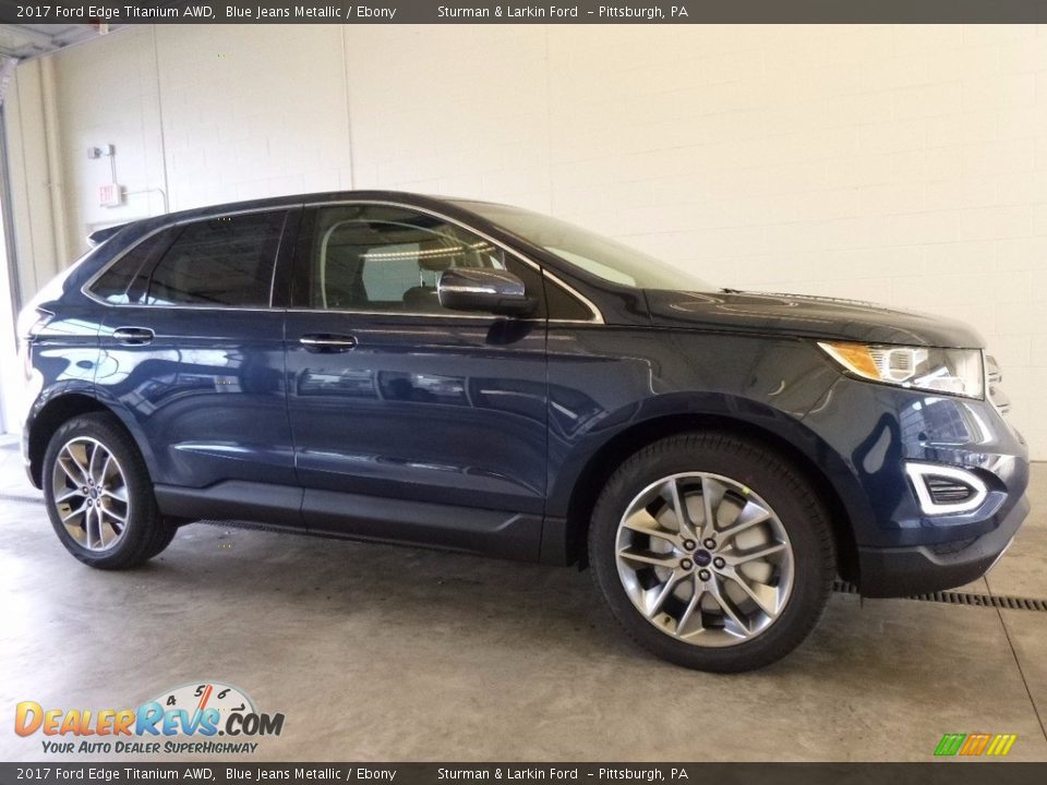 2017 Ford Edge Titanium AWD Blue Jeans Metallic / Ebony Photo #1