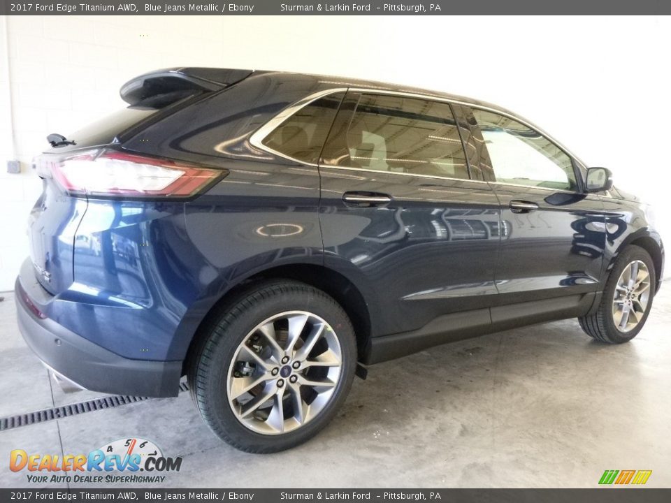 2017 Ford Edge Titanium AWD Blue Jeans Metallic / Ebony Photo #2