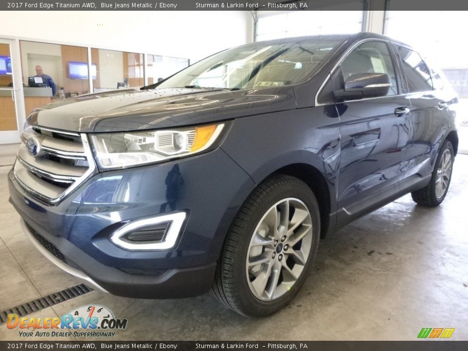 2017 Ford Edge Titanium AWD Blue Jeans Metallic / Ebony Photo #5