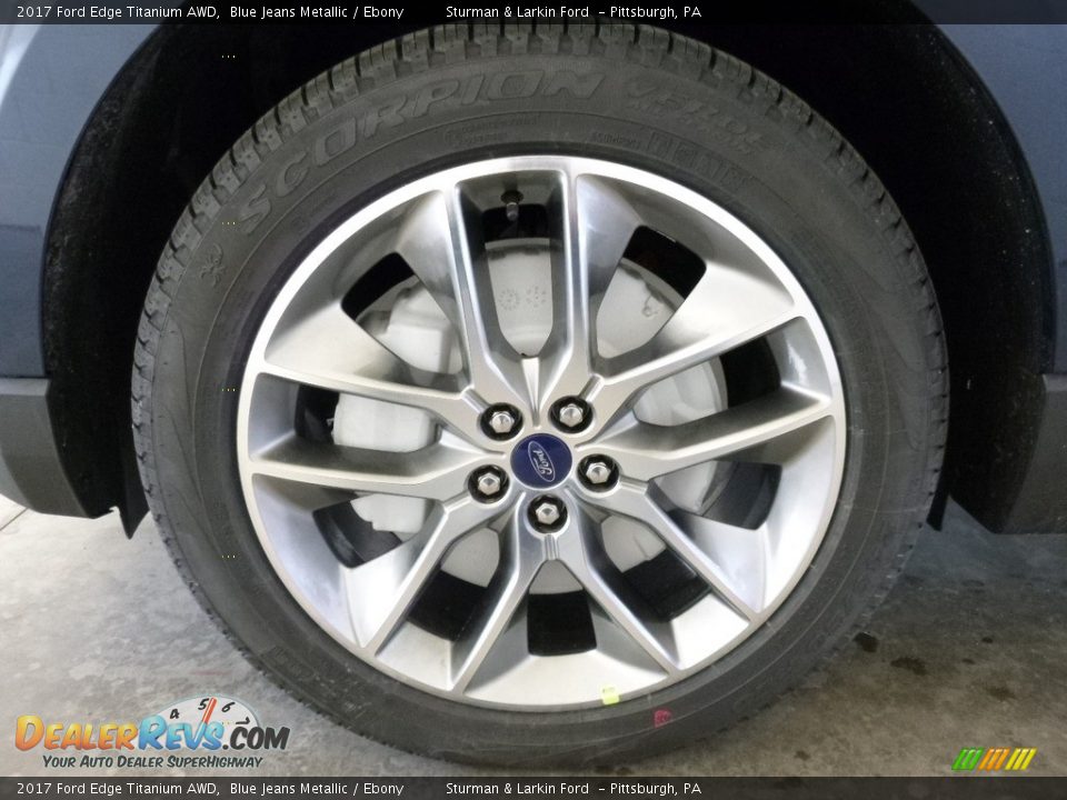 2017 Ford Edge Titanium AWD Blue Jeans Metallic / Ebony Photo #6