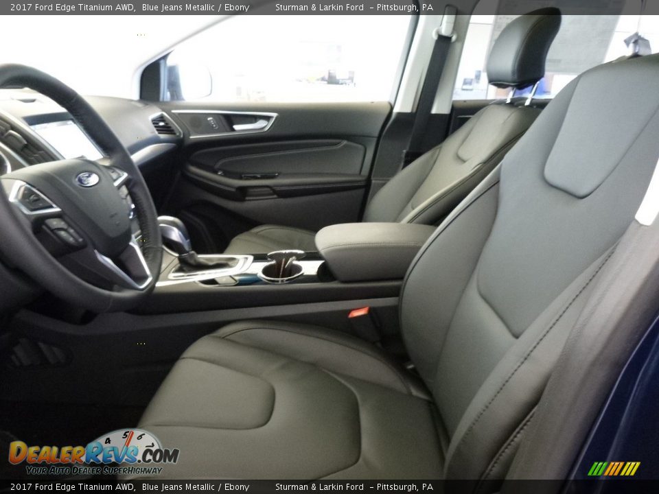 2017 Ford Edge Titanium AWD Blue Jeans Metallic / Ebony Photo #7