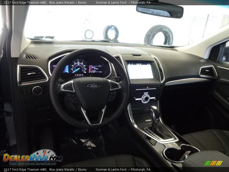 2017 Ford Edge Titanium AWD Blue Jeans Metallic / Ebony Photo #9