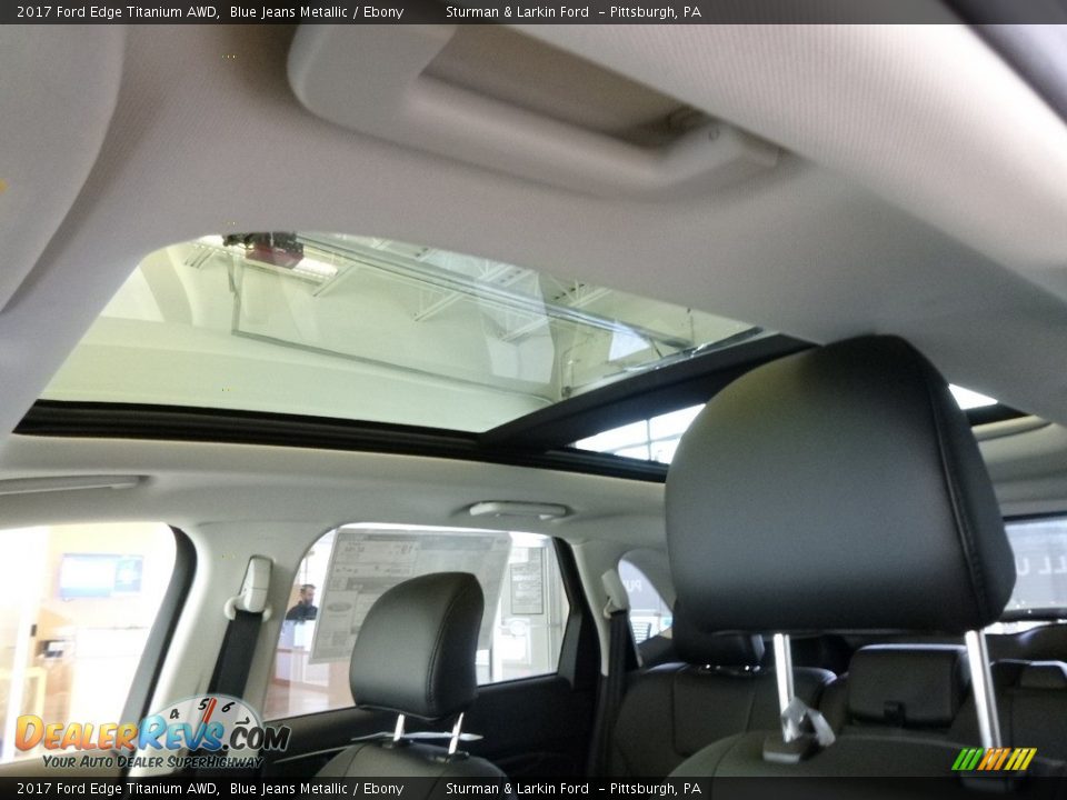 2017 Ford Edge Titanium AWD Blue Jeans Metallic / Ebony Photo #12