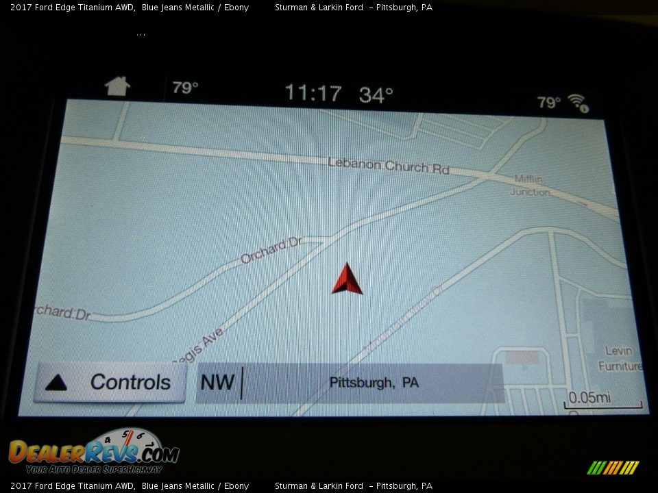 2017 Ford Edge Titanium AWD Blue Jeans Metallic / Ebony Photo #13