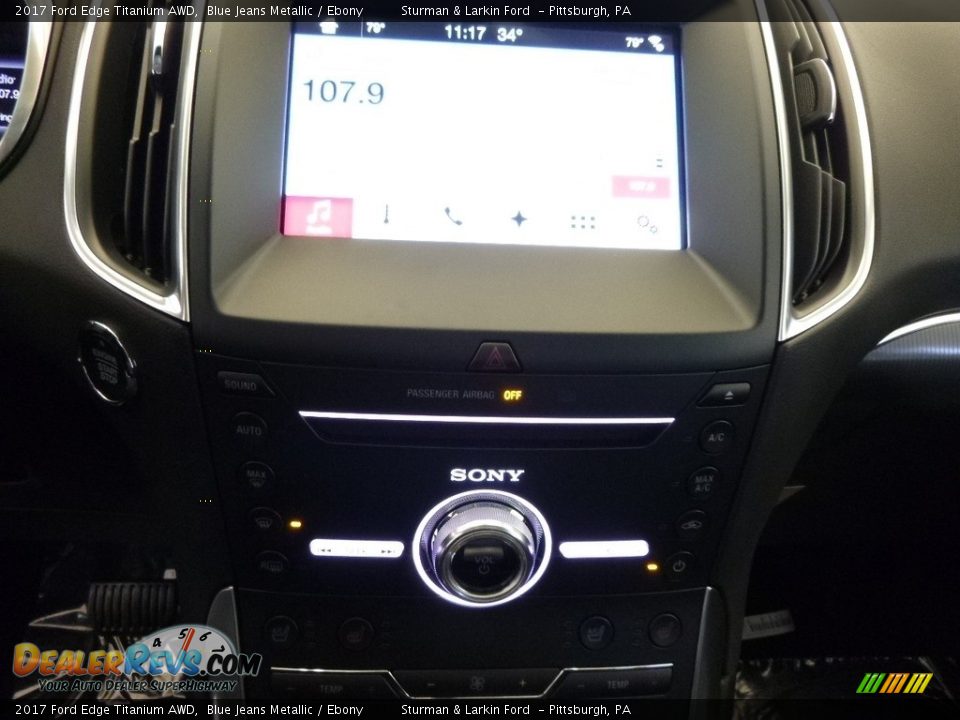 2017 Ford Edge Titanium AWD Blue Jeans Metallic / Ebony Photo #15