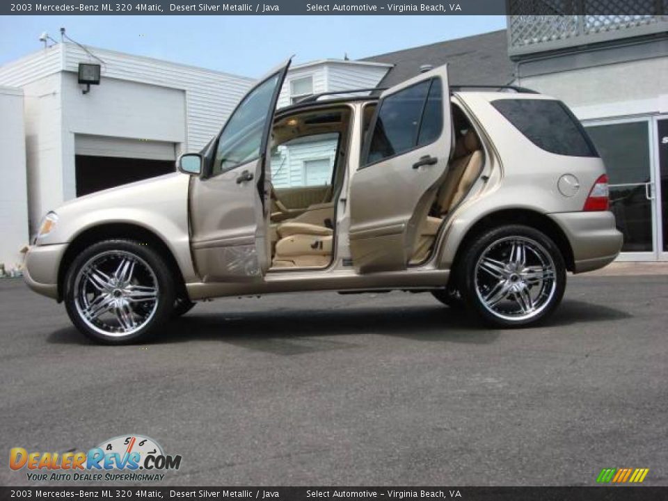 2003 Mercedes-Benz ML 320 4Matic Desert Silver Metallic / Java Photo #24