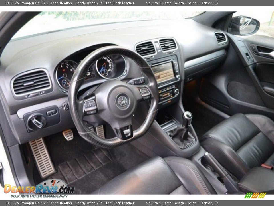 2012 Volkswagen Golf R 4 Door 4Motion Candy White / R Titan Black Leather Photo #10