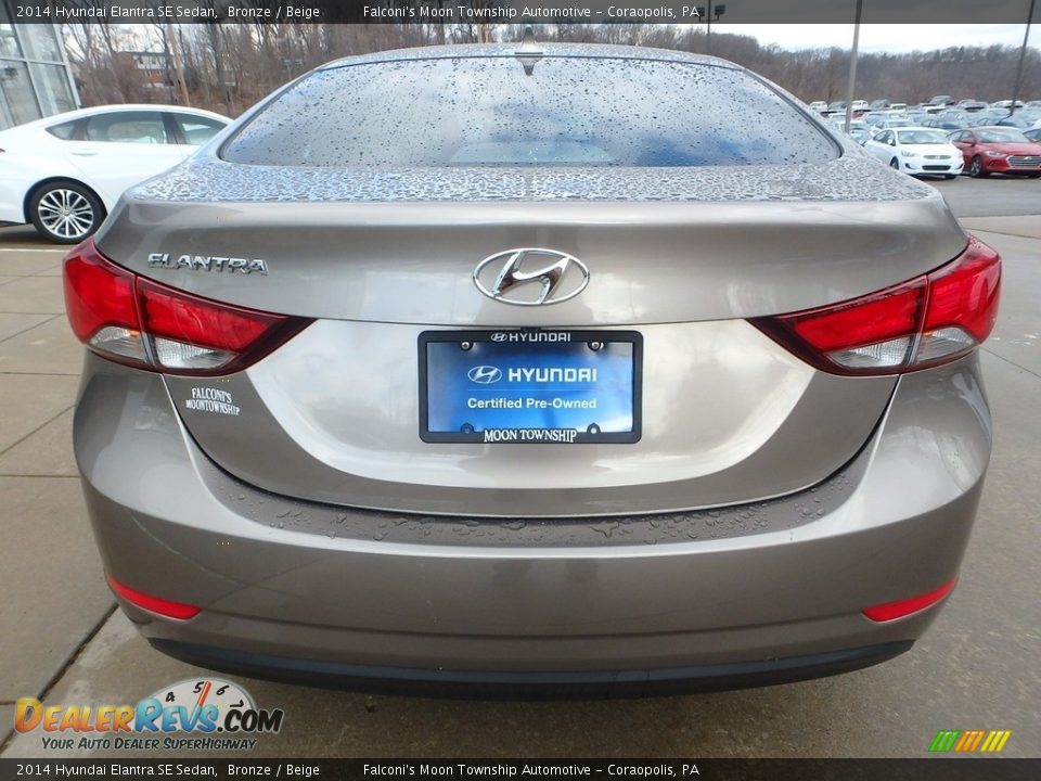 2014 Hyundai Elantra SE Sedan Bronze / Beige Photo #3