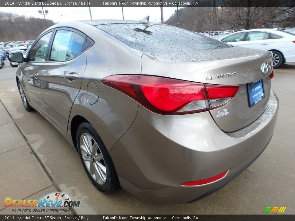 2014 Hyundai Elantra SE Sedan Bronze / Beige Photo #4