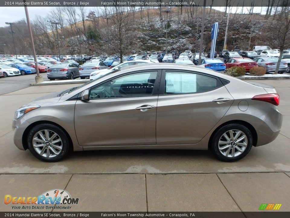 2014 Hyundai Elantra SE Sedan Bronze / Beige Photo #5