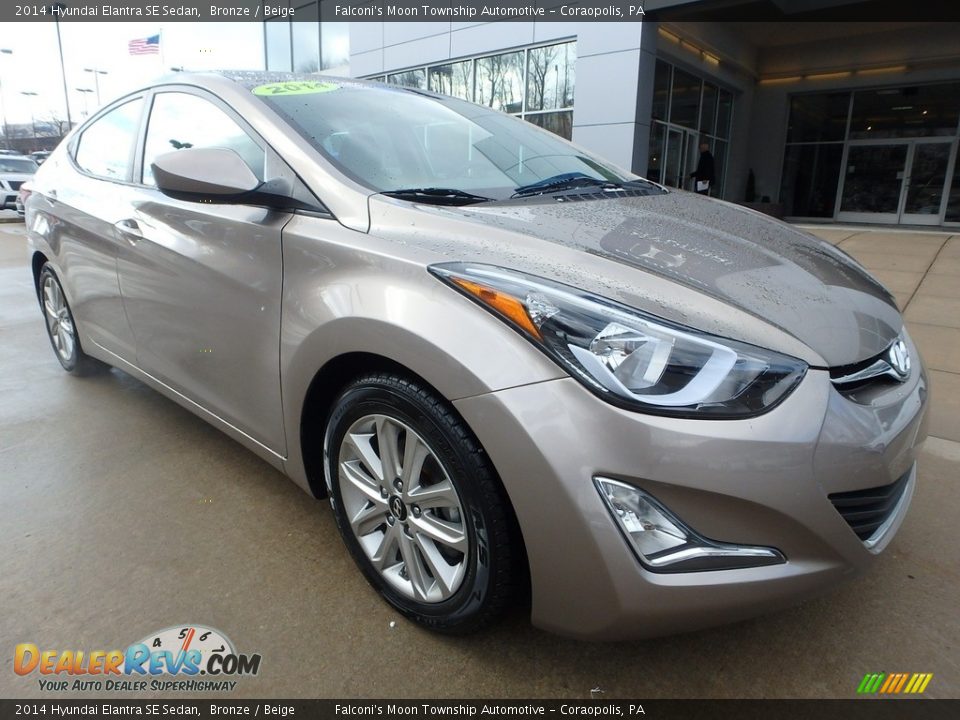 2014 Hyundai Elantra SE Sedan Bronze / Beige Photo #8