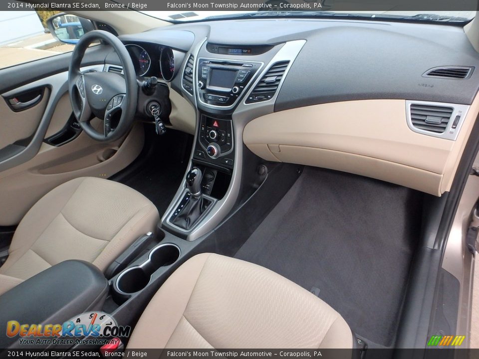 2014 Hyundai Elantra SE Sedan Bronze / Beige Photo #11