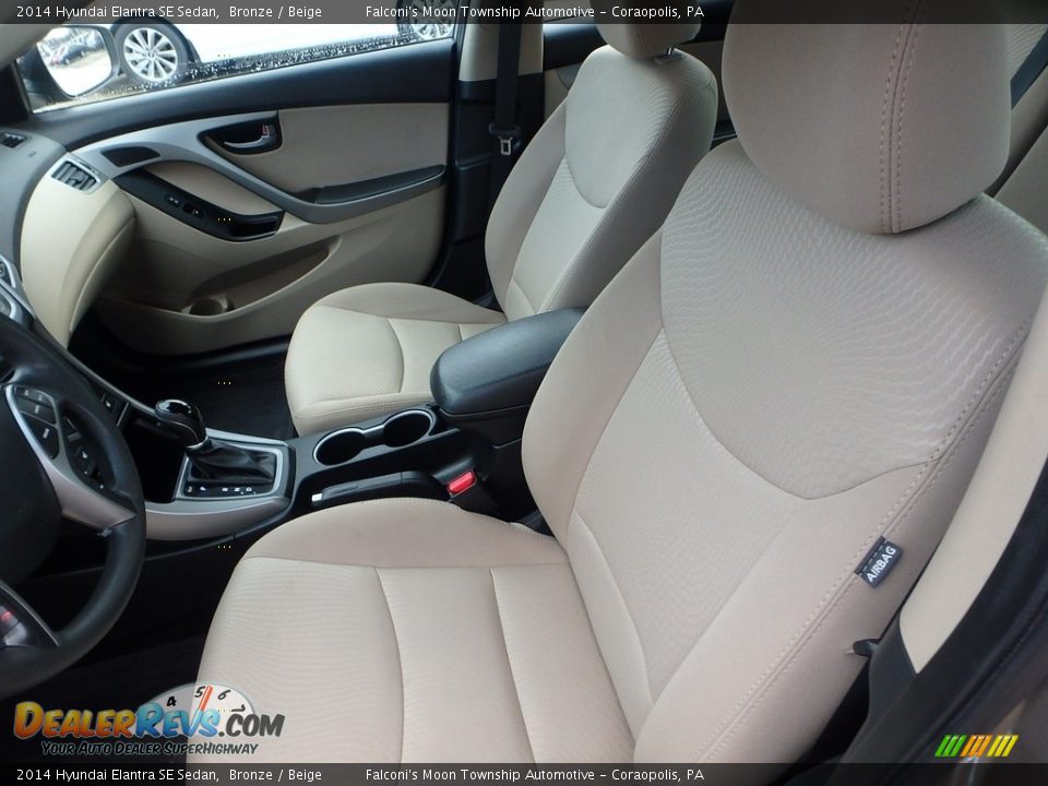 2014 Hyundai Elantra SE Sedan Bronze / Beige Photo #15