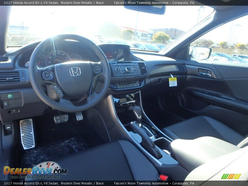 Black Interior - 2017 Honda Accord EX-L V6 Sedan Photo #10