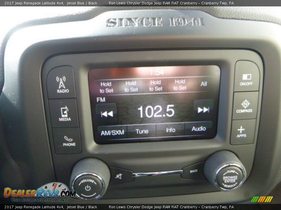 2017 Jeep Renegade Latitude 4x4 Jetset Blue / Black Photo #17