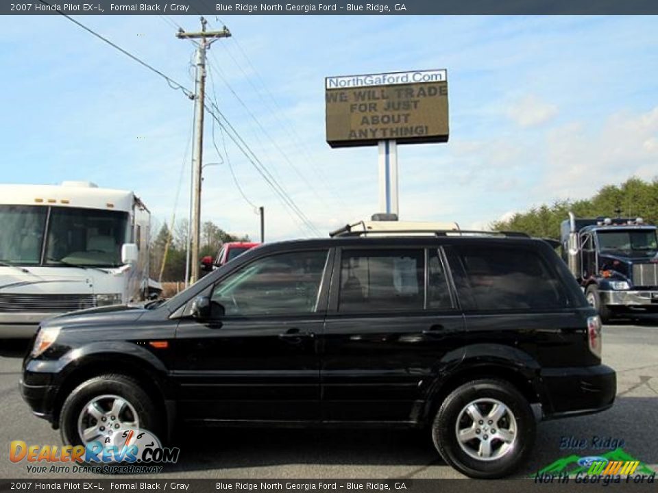 2007 Honda Pilot EX-L Formal Black / Gray Photo #2
